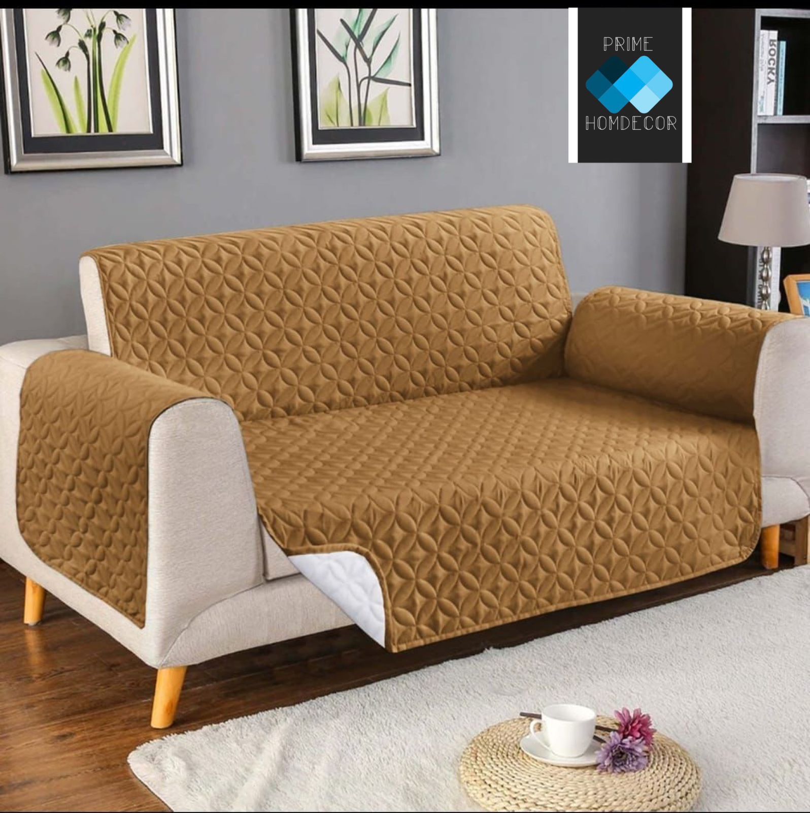 Ultrasonically Punched Quilted Microfiber Sofa Protector