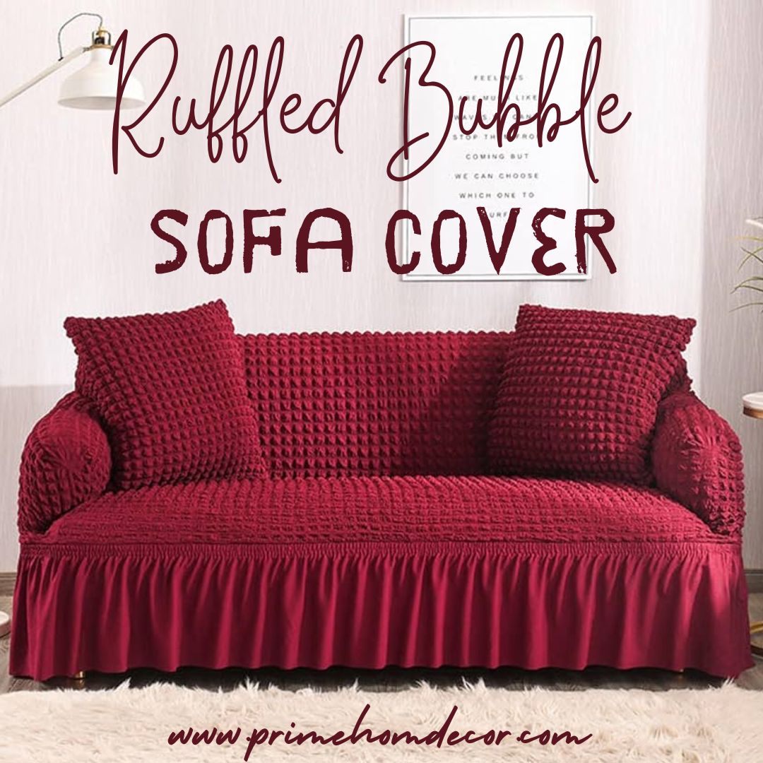 Persian Sofa Covers- Lycra Ruffled Bubble