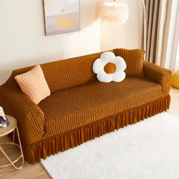 Persian Sofa Covers- Lycra Ruffled Bubble
