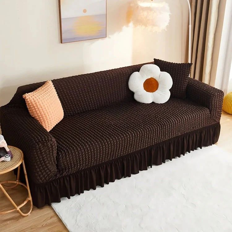 Persian Sofa Covers- Lycra Ruffled Bubble