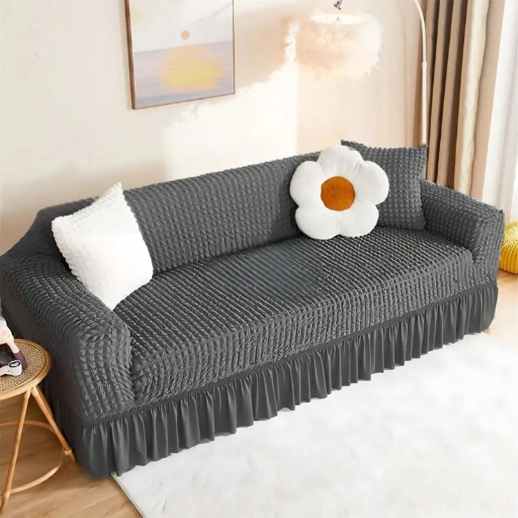 Persian Sofa Covers- Lycra Ruffled Bubble