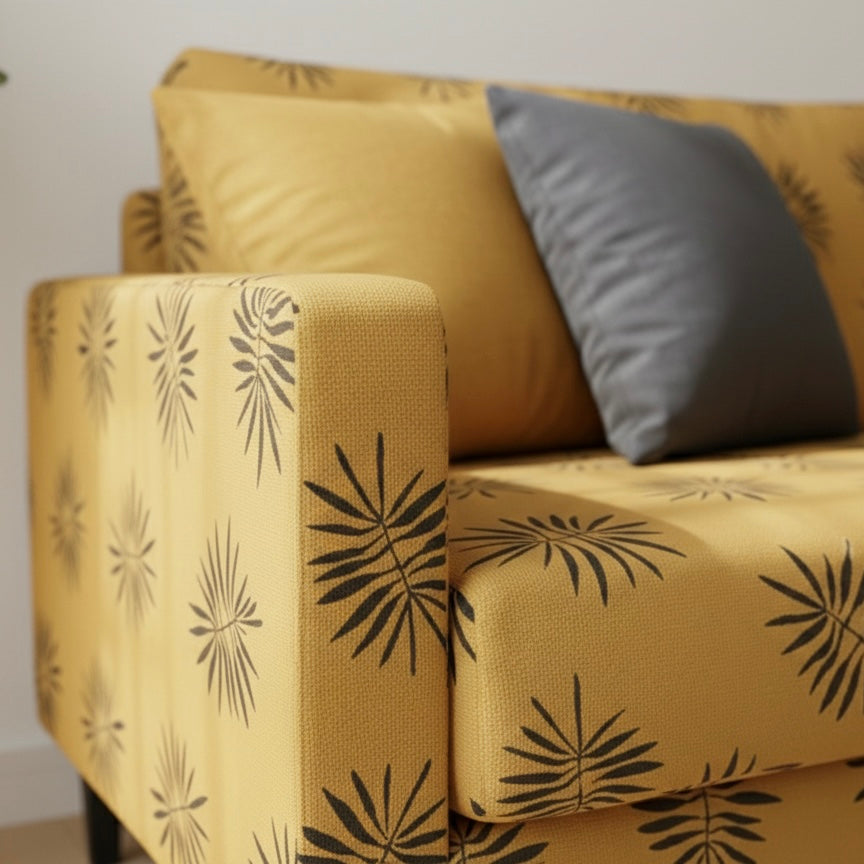 Exotic Palm Leaf Pattern Micro Sofa Covers