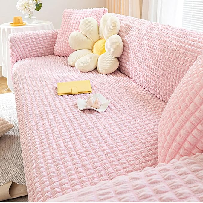 Original Seersucker Sofa Cover with Ruffle Hemline Stretch || Prime Homdecor || Exclusive Edition || First Time Available in Pakistan