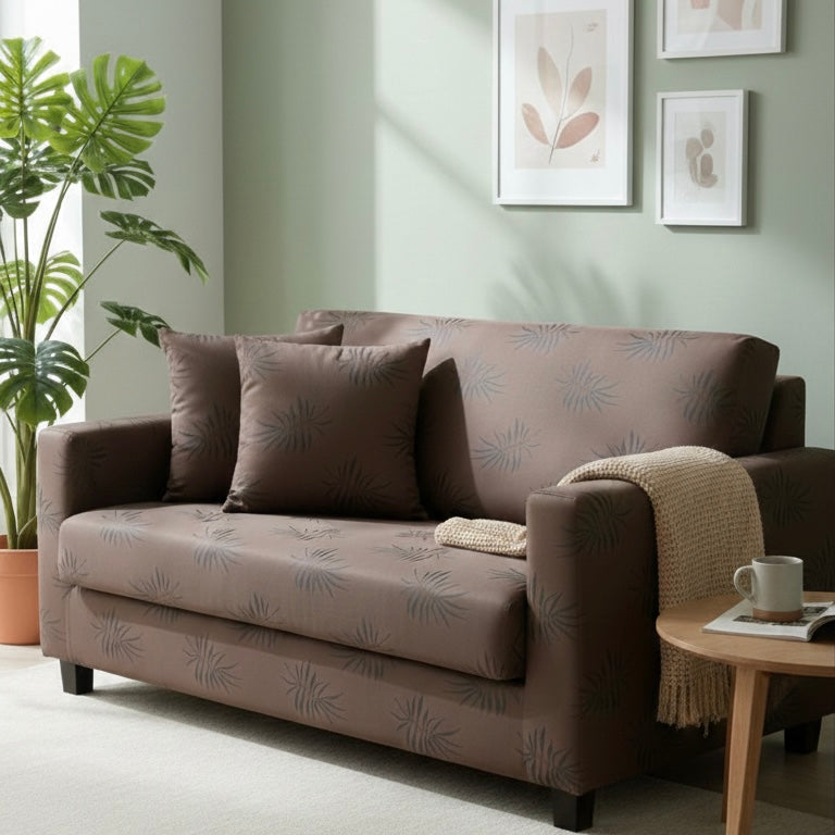 Exotic Palm Leaf Pattern Micro Sofa Covers