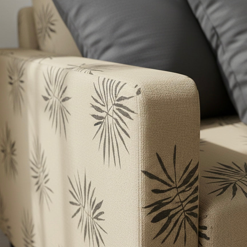 Exotic Palm Leaf Pattern Micro Sofa Covers